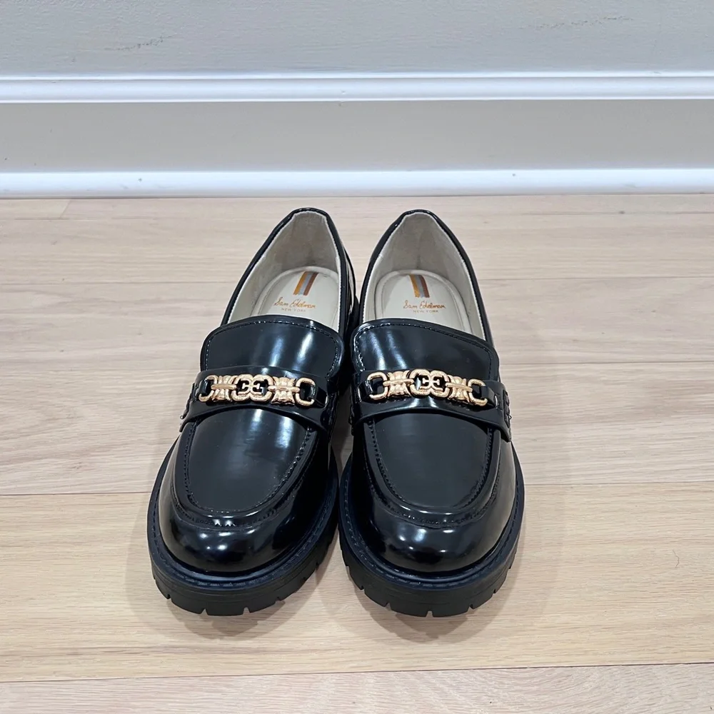 Sam Edelman Kids’ Teo Platform Loafers – Black Patent – US 3M / EU 35 – NWOT
